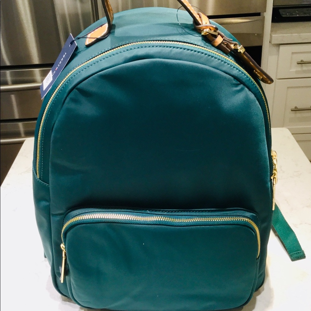 New Tommy Hilfiger backpack with leather trims.